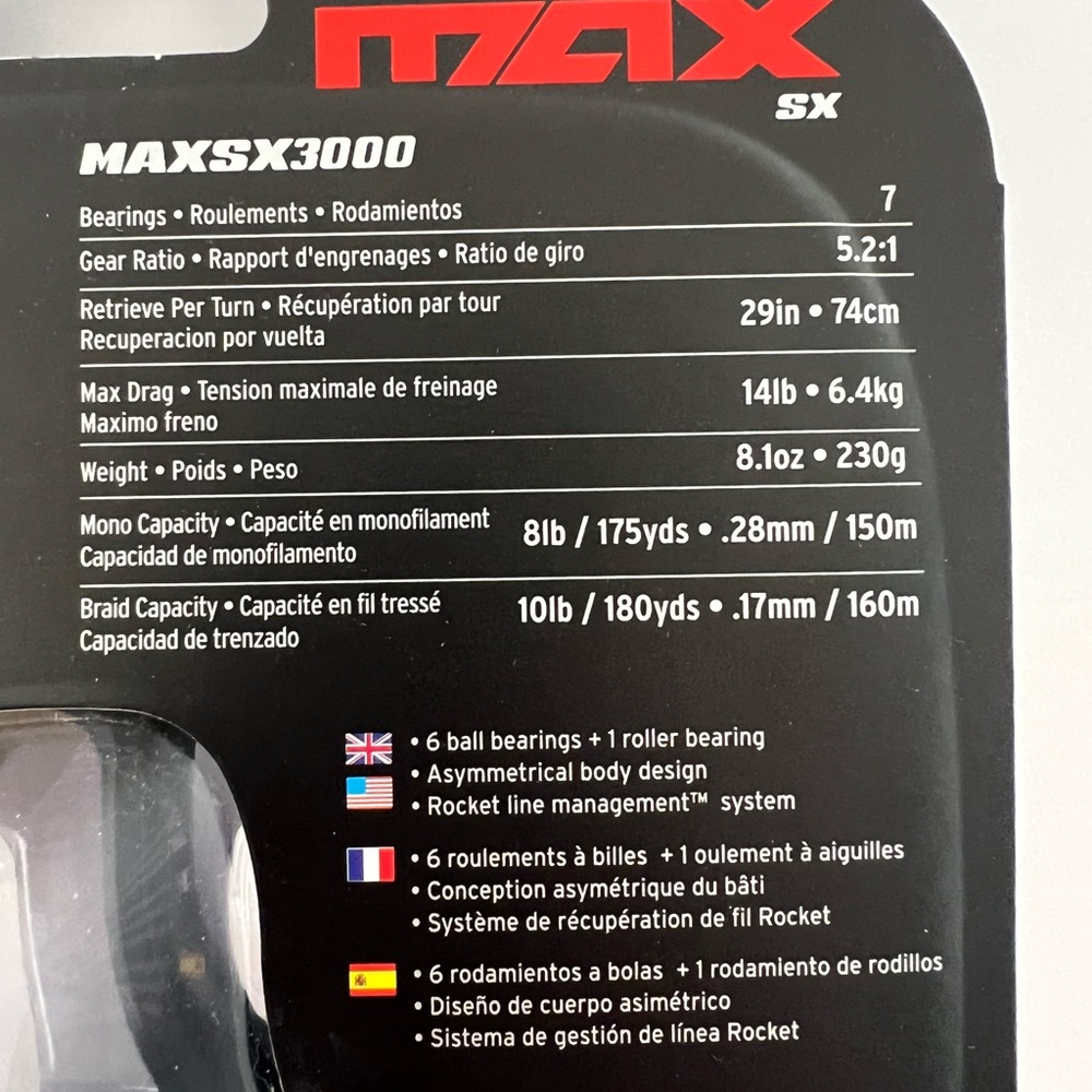 Abu Garcia Max SX Spinning Fishing Reel 3000 Size Reel Fishing Gear 7 Bearing - Picture 10 of 15
